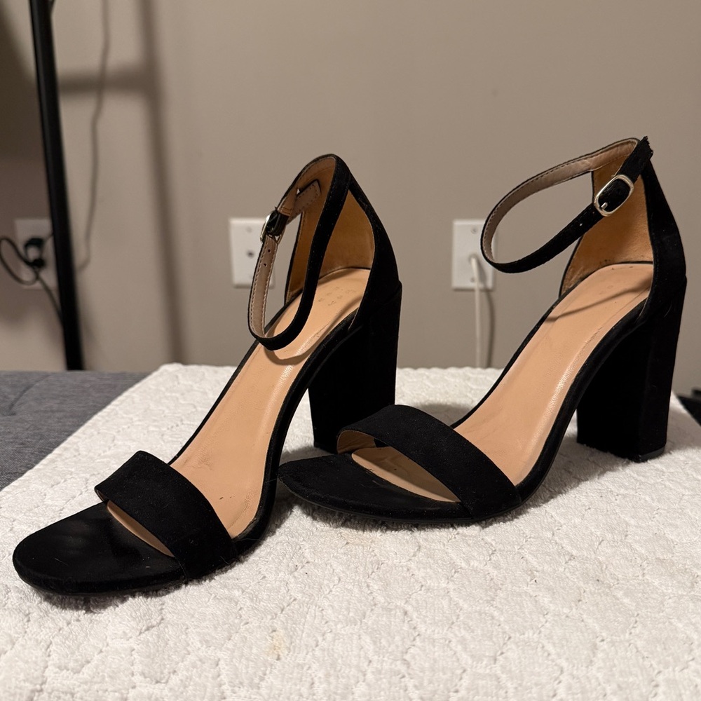Black Ankle Strap Heels